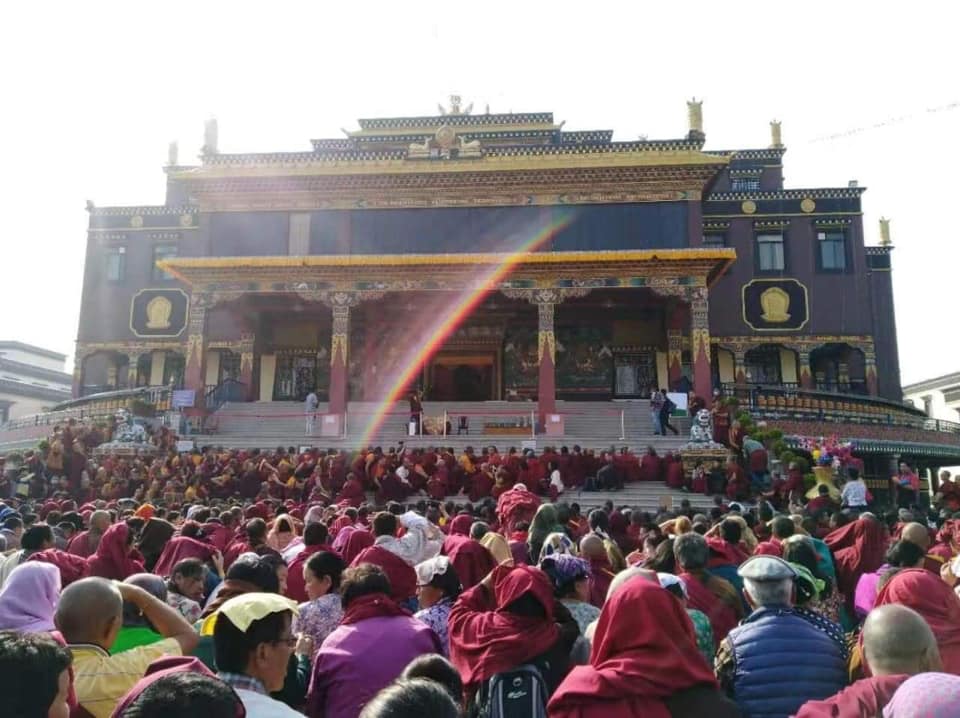 North India Matt at meditation crowded place