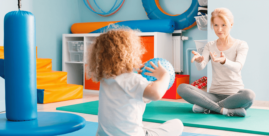child playing with ball